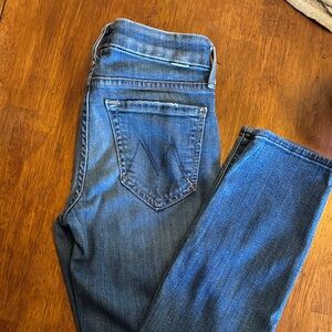 MOTHER Dark Blue Skinny Jeans